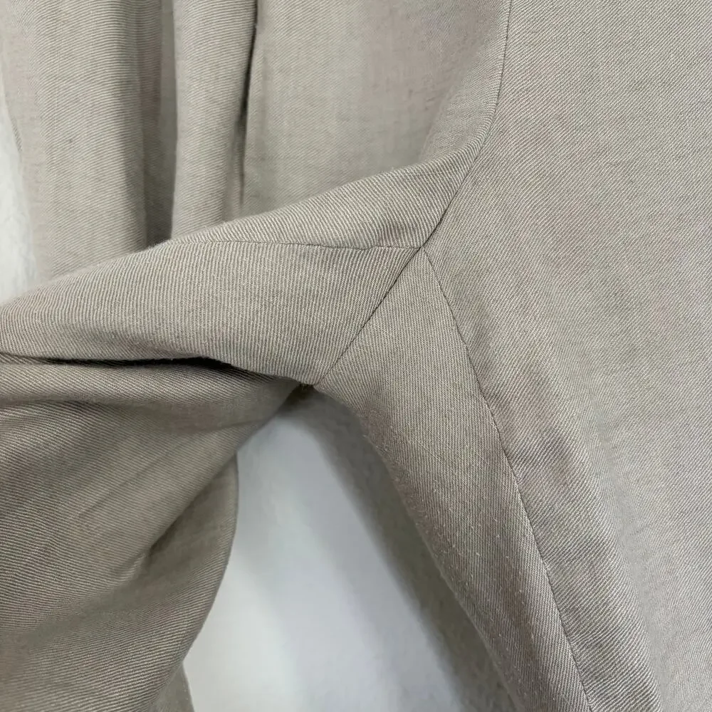 Babaton Aritzia Cohen Beige Linen Pull On Ankle Pants (4)